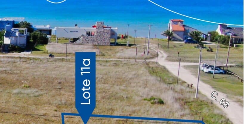 Lote 11a en esquina sobre calles 68 y 21 | 507m2. A 100 metros de la bajada a playa.